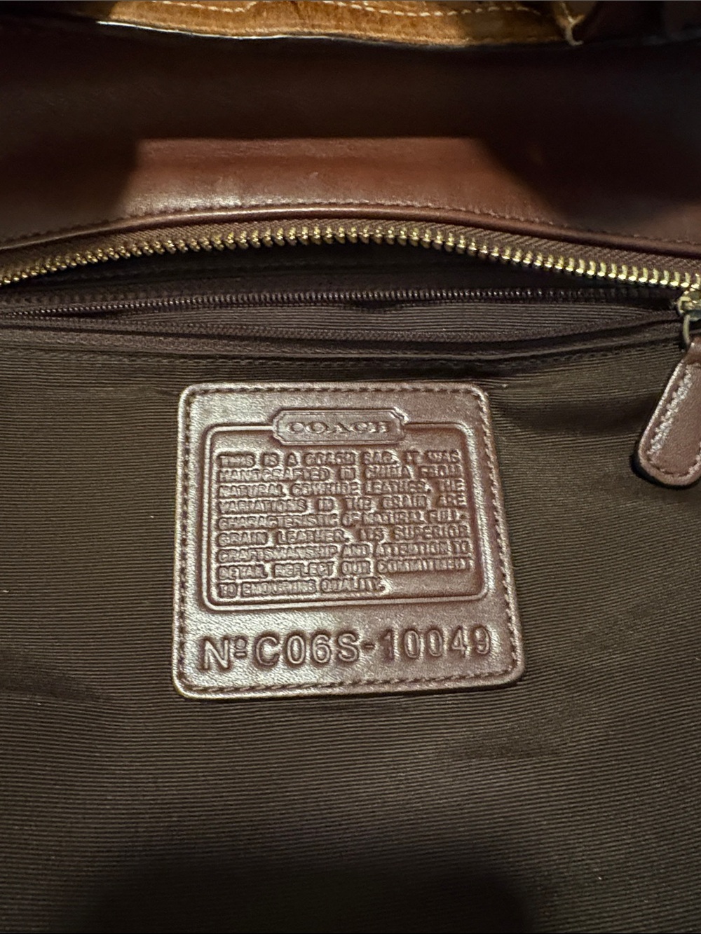 Coach Vintage 2006 Soho Mia Whiskey Pebbled Leather Tote #10049 - Picture 14 of 15